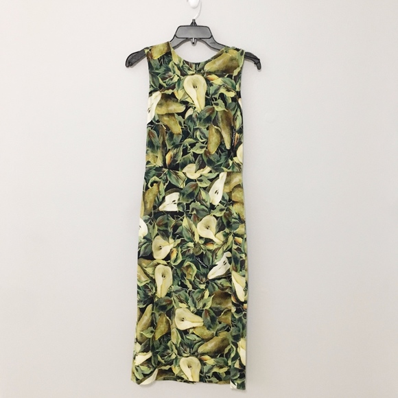 Dolce & Gabbana Cady Pear-Print Pencil Dress - Picture 4 of 7